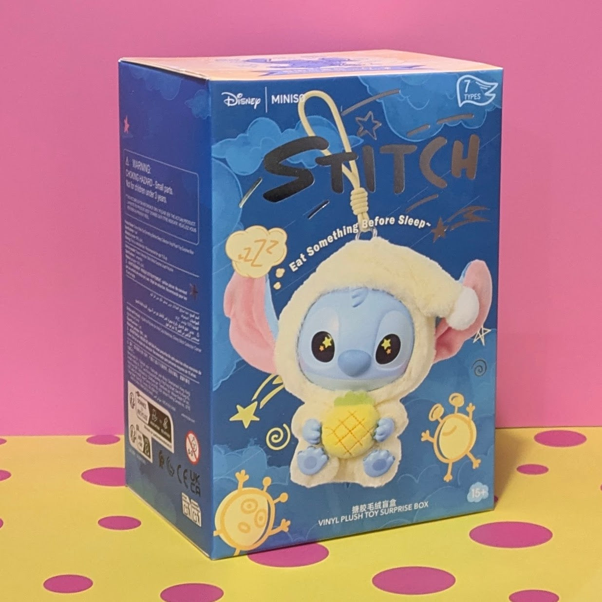 [In Stock] MINISO Stitch Eat Something Before Sleep Plush Keychain Blind Box Ralphie's Funhouse