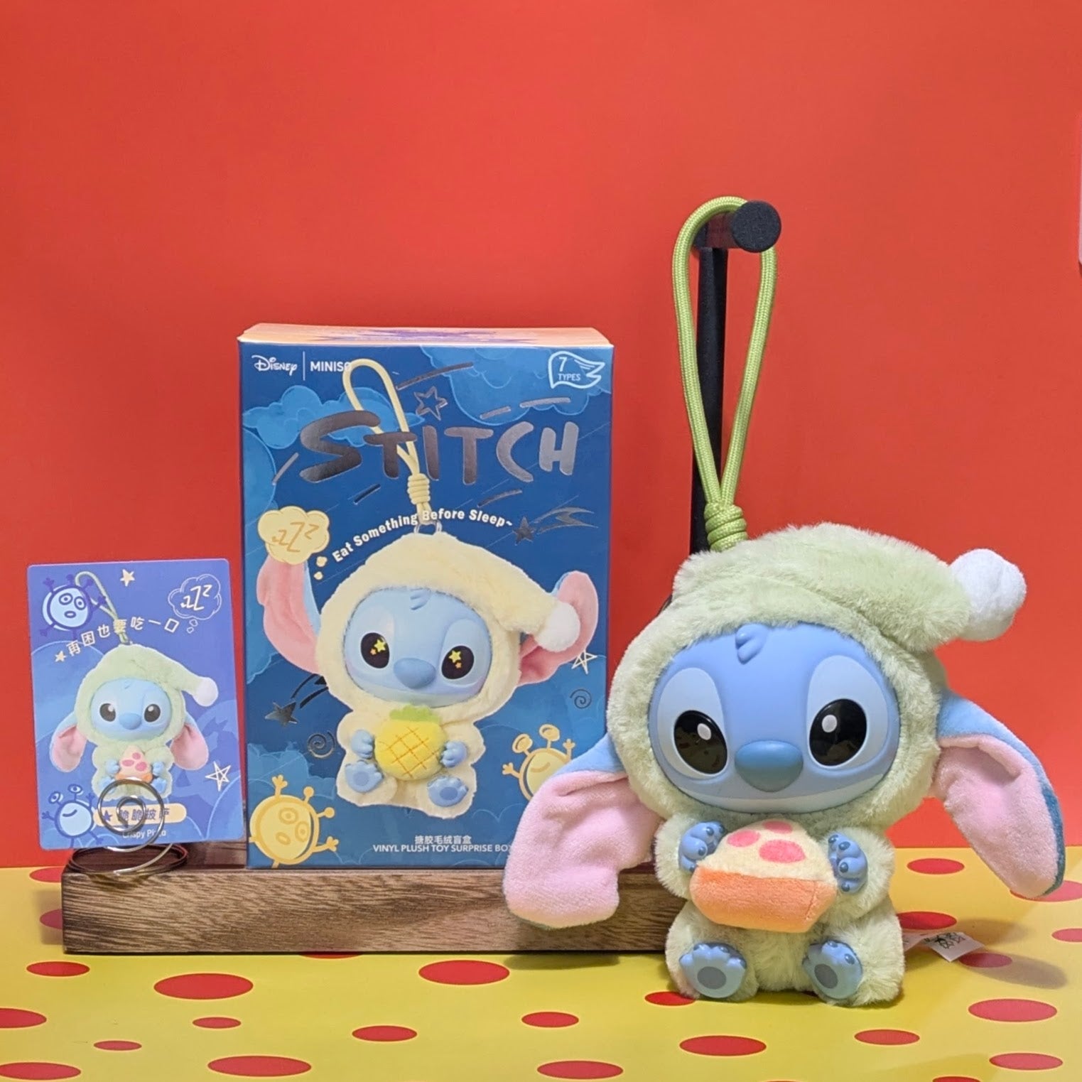 [In Stock] MINISO Stitch Eat Something Before Sleep Plush Keychain Blind Box Ralphie's Funhouse