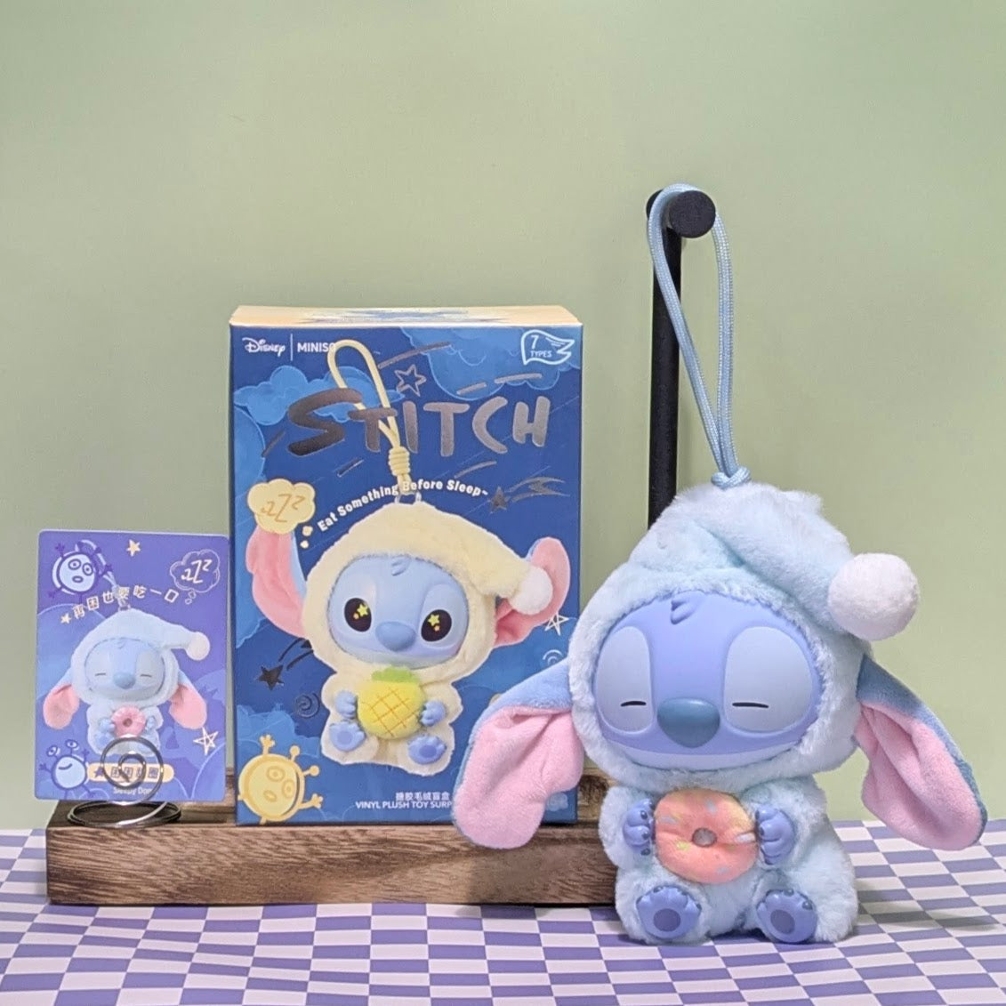 [In Stock] MINISO Stitch Eat Something Before Sleep Plush Keychain Blind Box Ralphie's Funhouse