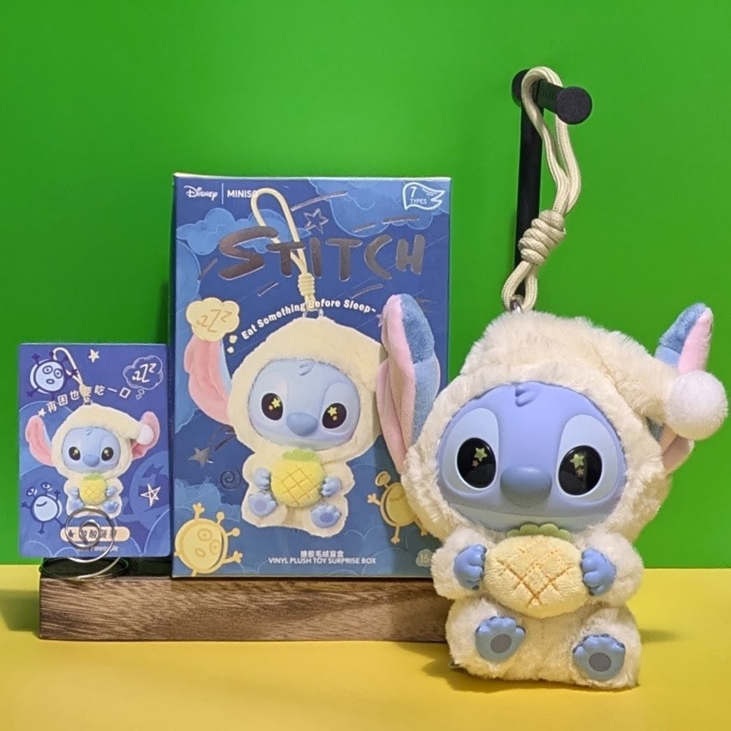 [In Stock] MINISO Stitch Eat Something Before Sleep Plush Keychain Blind Box Ralphie's Funhouse