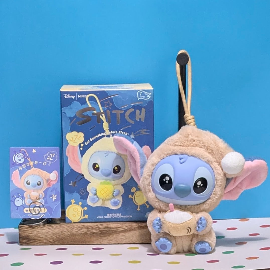 [In Stock] MINISO Stitch Eat Something Before Sleep Plush Keychain Blind Box Ralphie's Funhouse