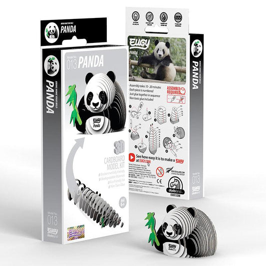 Panda 3D Cardboard Model Kit Eugy Puzzle Merchant