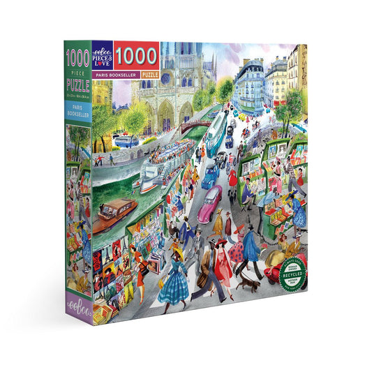 Paris Bookseller 1000 Piece Jigsaw Puzzle eeBoo Puzzle Merchant