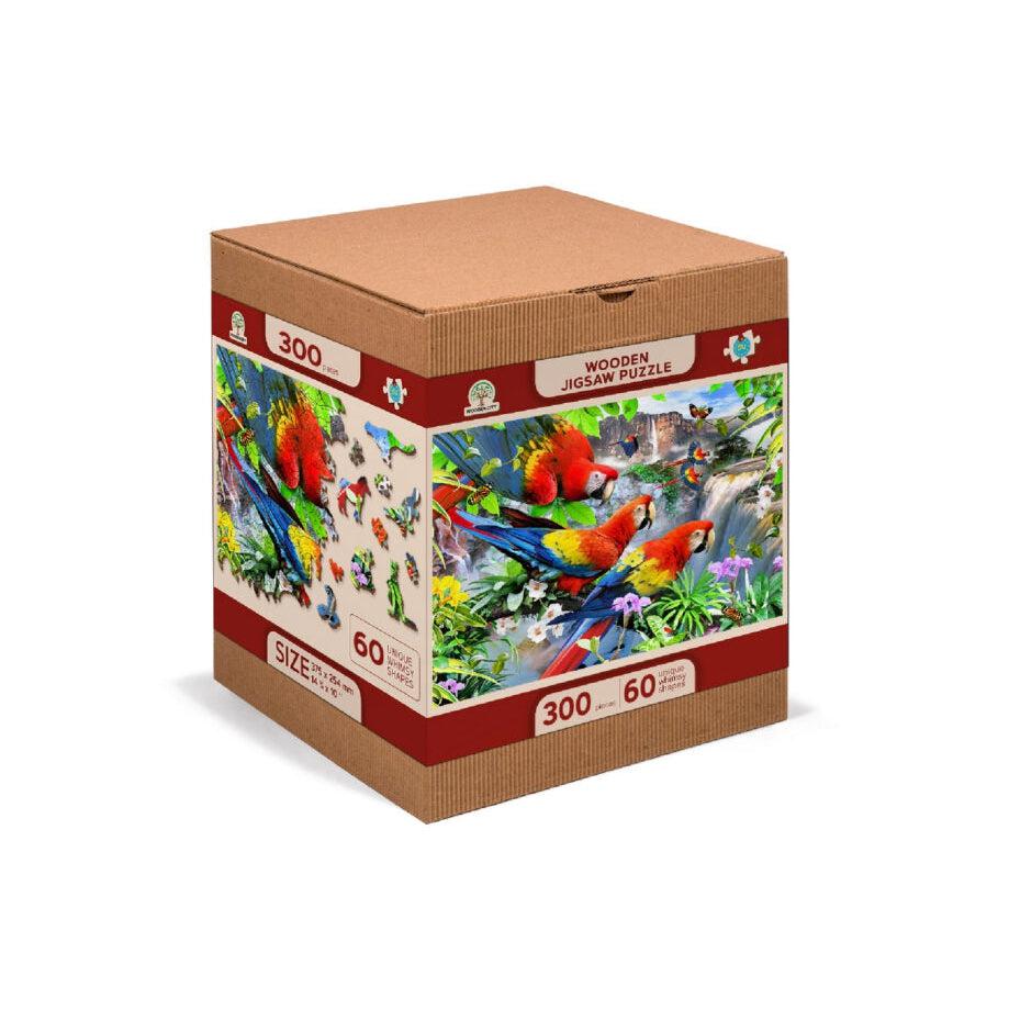 Parrot Island 300 Piece Wood Jigsaw Puzzle Wooden City Puzzle Merchant