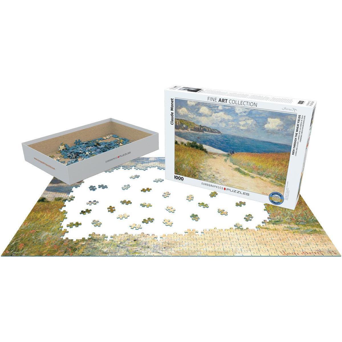 Path through the Wheat Fields by Monet 1000 Piece Jigsaw Puzzle Eurographics