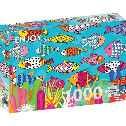 Patterned Fishes 1000 Piece Jigsaw Puzzle Enjoy Puzzle Merchant
