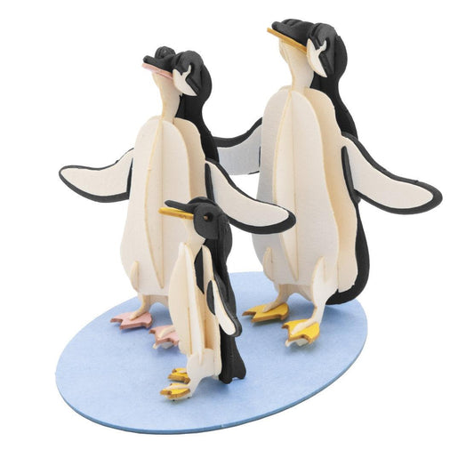 Penguin Family 3D Cardboard Model Kit Fridolin Puzzle Merchant