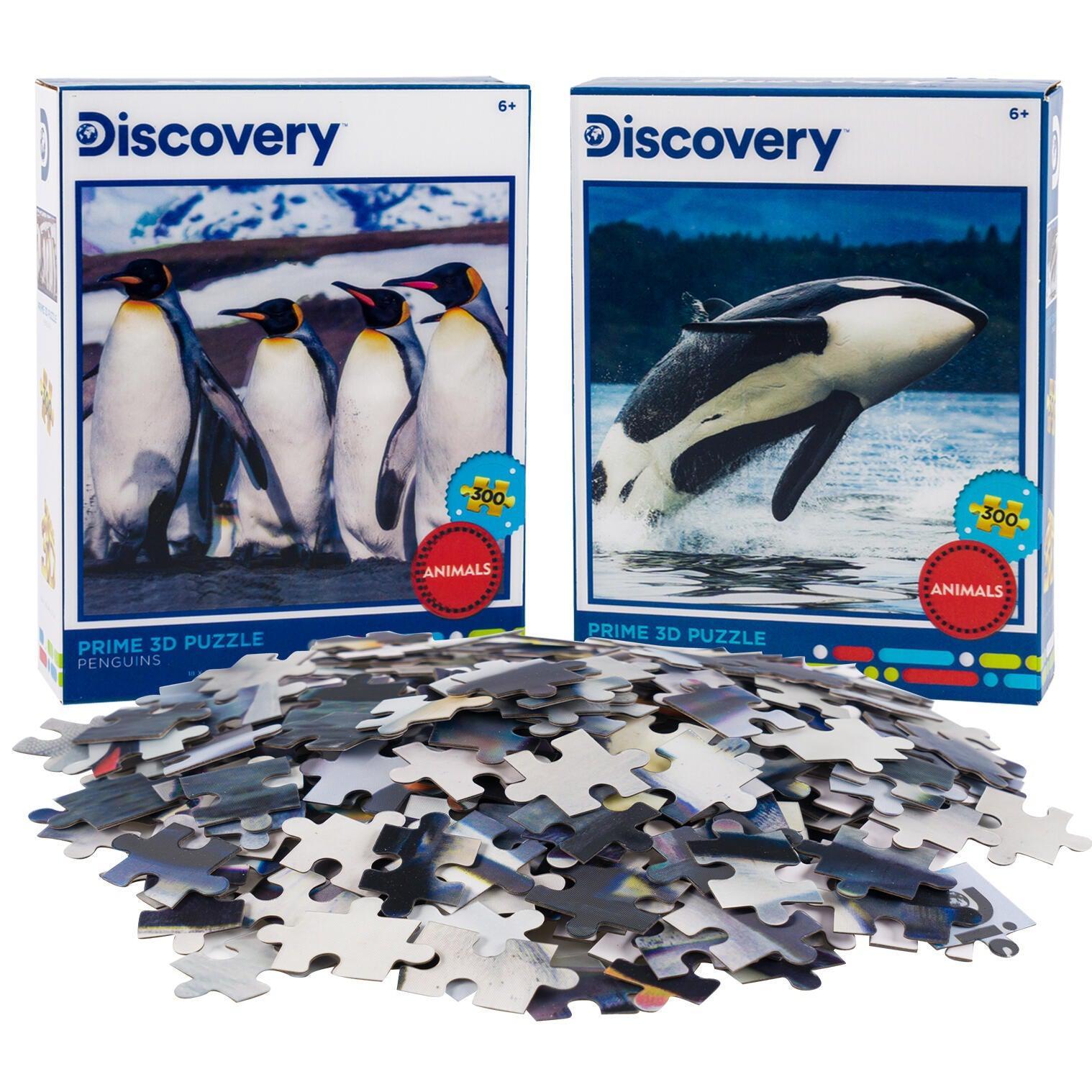 Penguins & Orca Set of 2 300 Piece Lenticular Jigsaw Puzzles Prime 3D Puzzle Merchant