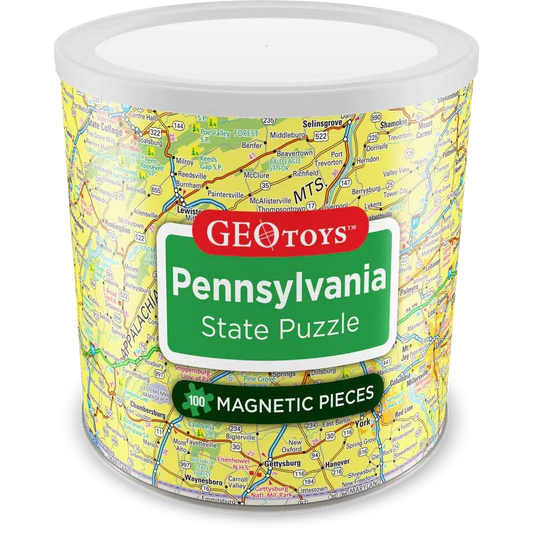 Pennsylvania State 100 Piece Magnetic Jigsaw Puzzle Geotoys