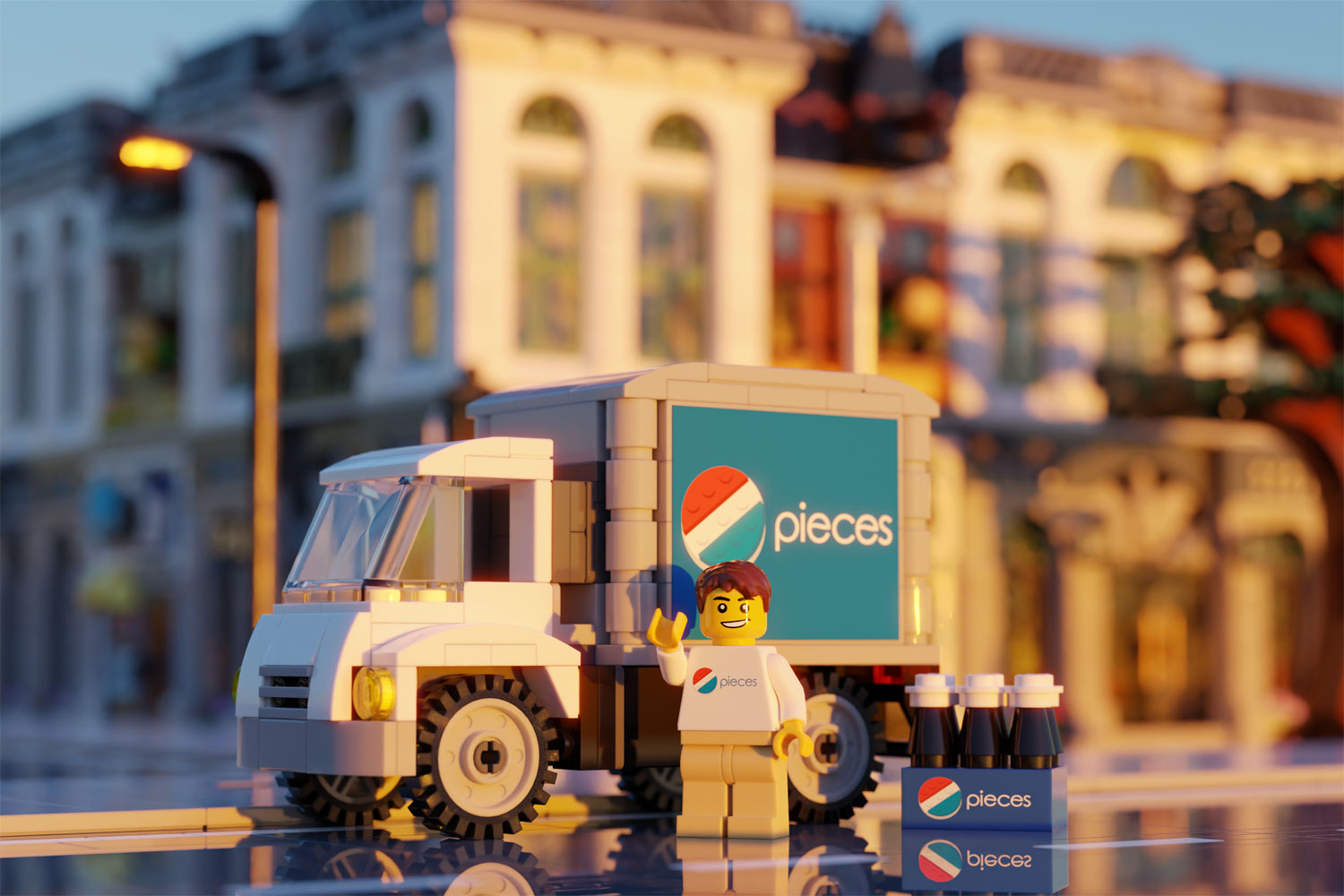 B3 Customs Pieces Soda Delivery Truck with Minifig B3 Customs