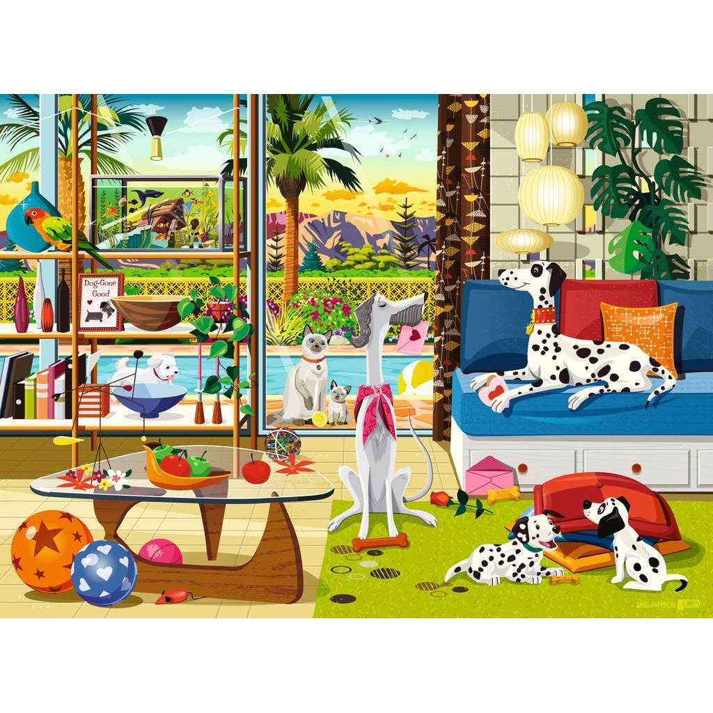 Pets of Palm Springs 500 Piece Jigsaw Puzzle Ravensburger