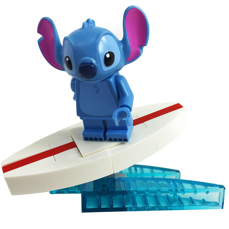 Surf's Up! Stitch LEGO Minifigue with custom Surfboard B3 Customs