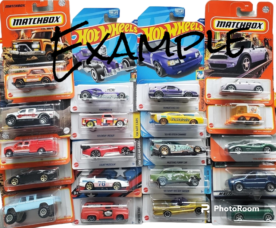 Hot Wheels & Matchbox 20-Car Random Mystery Box Jeff's Diecast & Collectibles