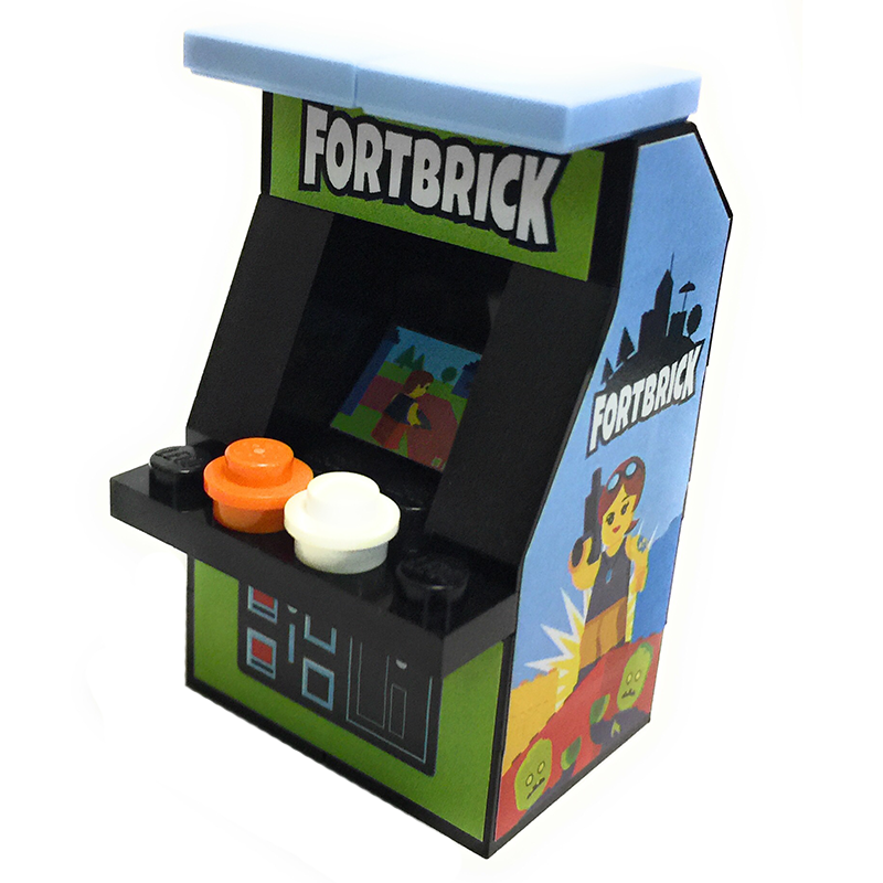 Fortbrick Arcade Machine Building Set made using LEGO parts B3 Customs