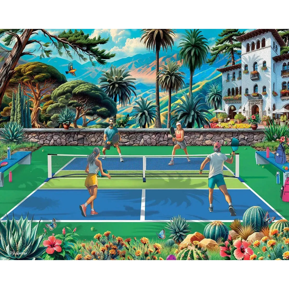 Pickleball Paradise 1000 Piece Jigsaw Puzzle White Mountain