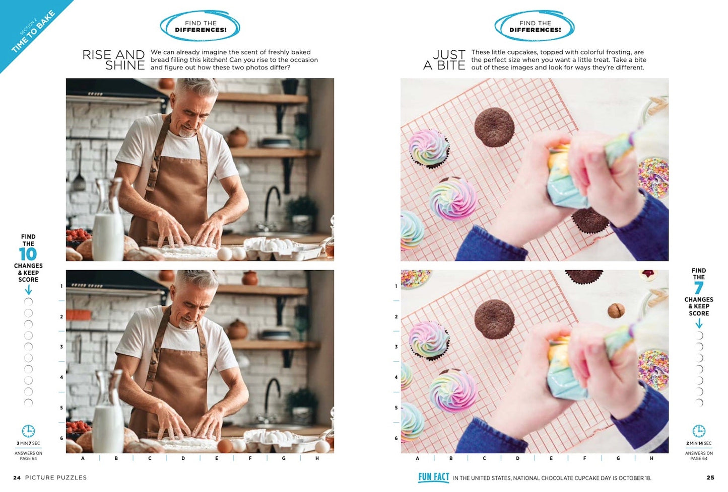 Brain Fun - Picture Puzzle: Spot the Difference! Can You Find All 289 Differences? Five Categories Cute Critters, Sweet Treats, Gorgeous Gardens, Amazing Places, Perfect Pastimes Magazine Shop US