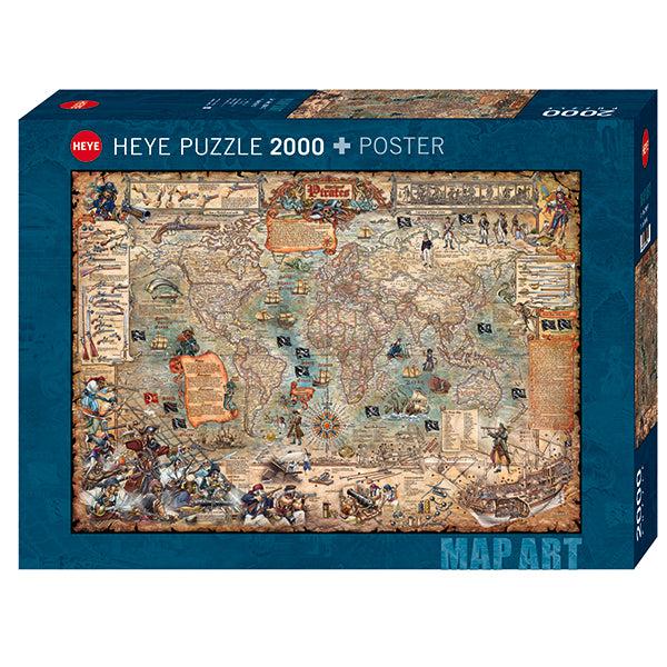 Pirate World Map Art 2000 Piece Jigsaw Puzzle Heye Puzzle Merchant