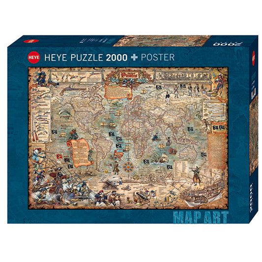 Pirate World Map Art 2000 Piece Jigsaw Puzzle Heye Puzzle Merchant