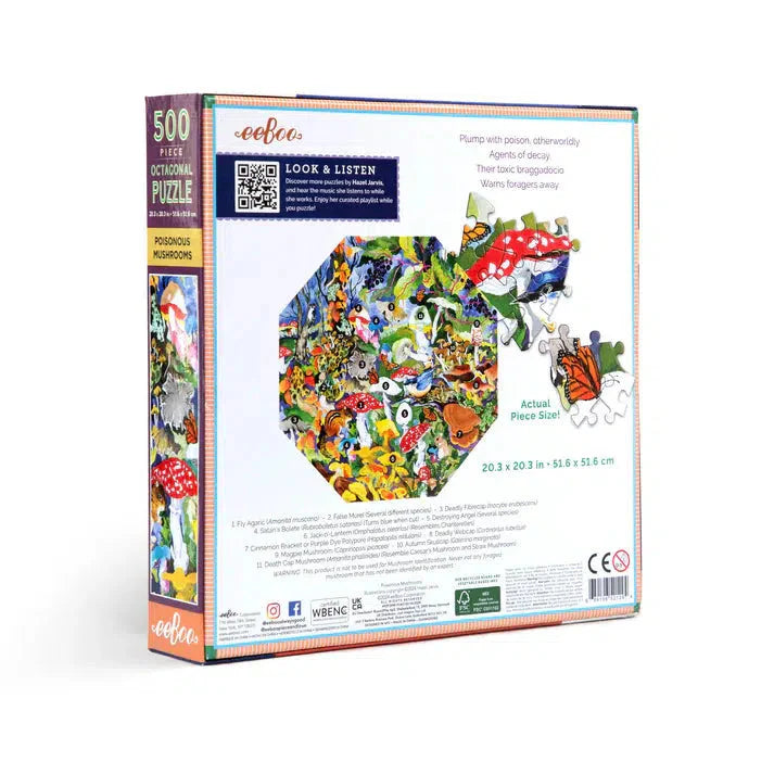 Poisonous Mushrooms 500 Piece Octagonal Jigsaw Puzzle eeBoo