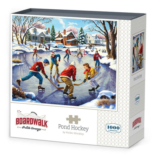 Pond Hockey 1000 Piece Jigsaw Puzzle Boardwalk Puzzle Merchant