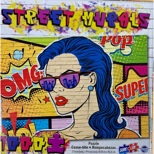 Pop Art Women Street Murals 1000 Piece Jigsaw Puzzle Sure Lox Puzzle Merchant