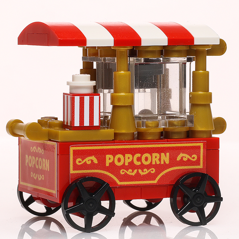 Popcorn Vending Cart Building Set made using LEGO parts B3 Customs