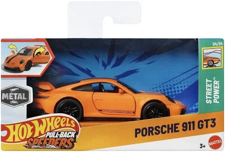 Hot Wheels Pull-Back Speeders 2025 Porsche 911 GT3 Moliner Games