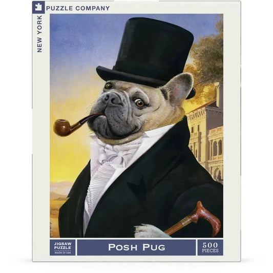 Posh Pug 500 Piece Jigsaw Puzzle NYPC