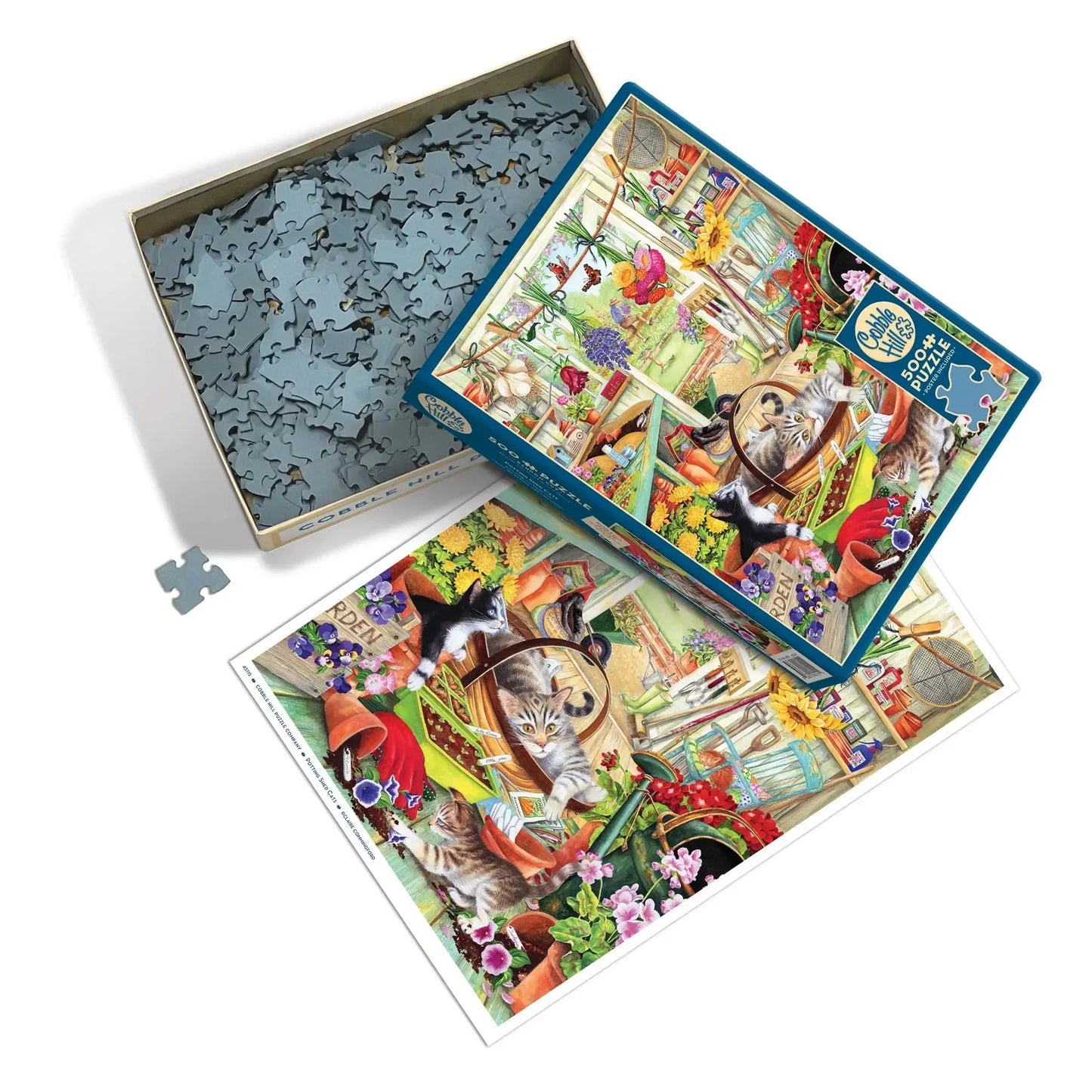 Potting Shed Cats 500 Piece Jigsaw Puzzle Cobble Hill