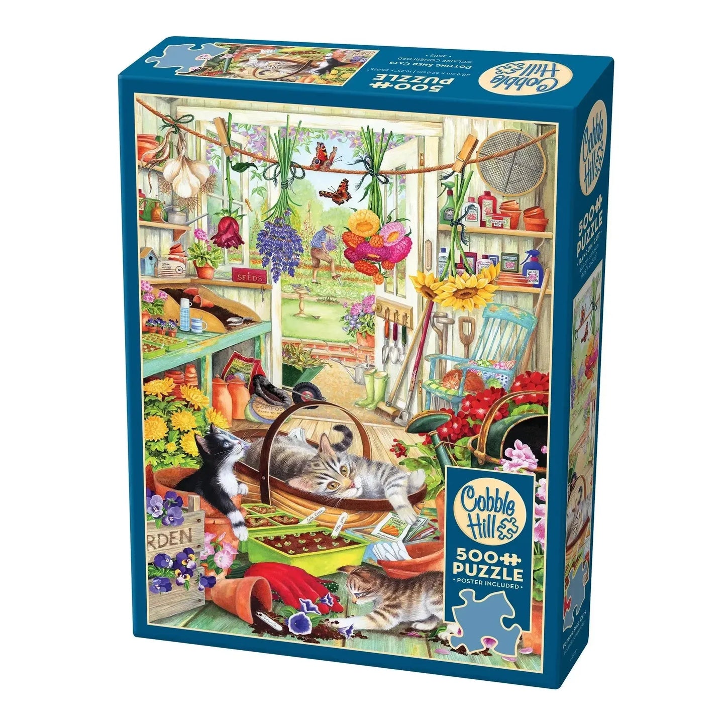 Potting Shed Cats 500 Piece Jigsaw Puzzle Cobble Hill
