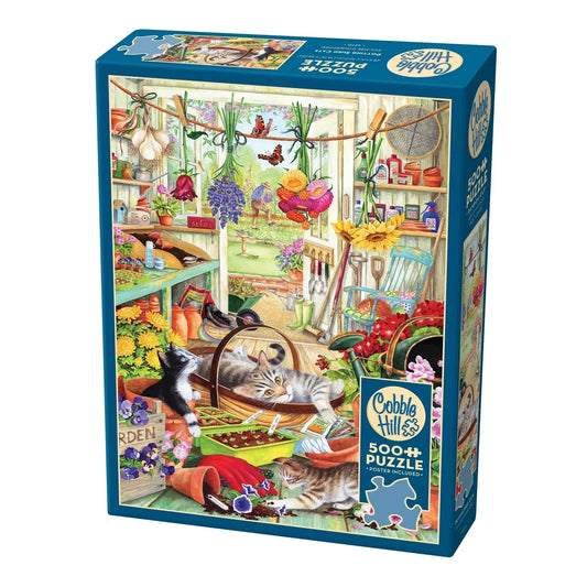 Potting Shed Cats 500 Piece Jigsaw Puzzle Cobble Hill