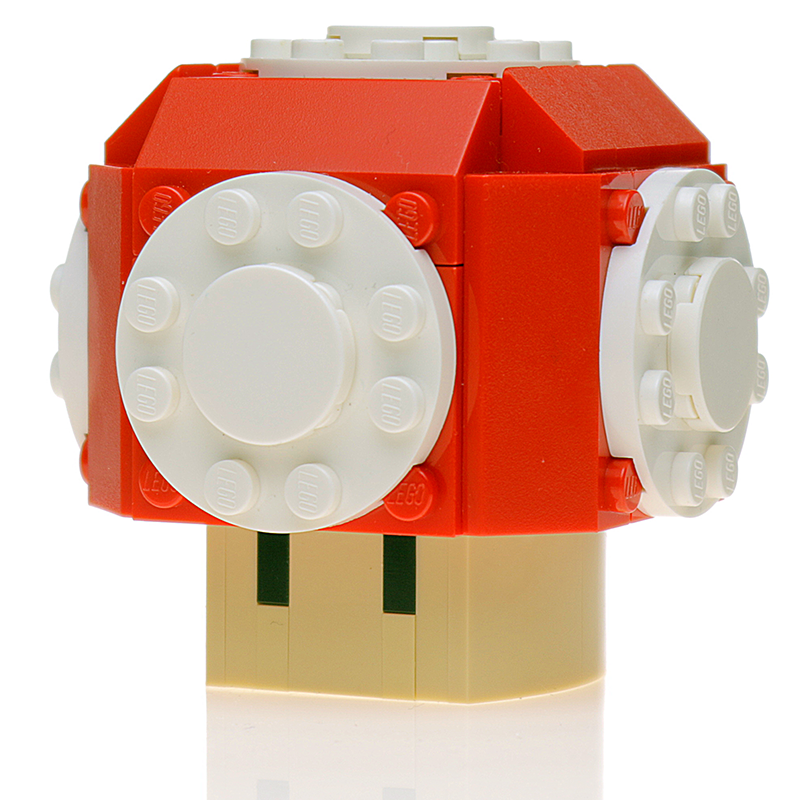 Red Power Up Mushroom made from LEGO parts - B3 Customs B3 Customs