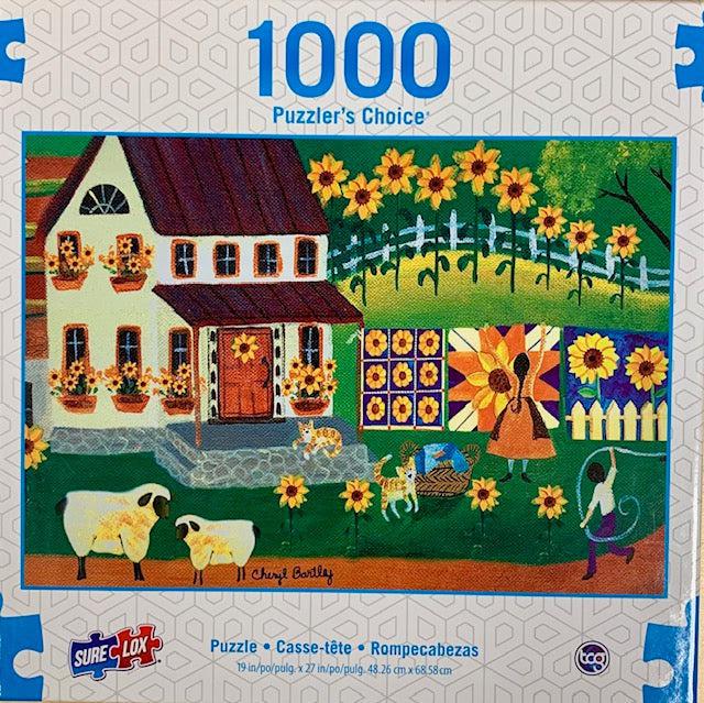 Primitive Quilt Maker Puzzler's Choice 1000 Piece Jigsaw Puzzle Sure Lox Puzzle Merchant