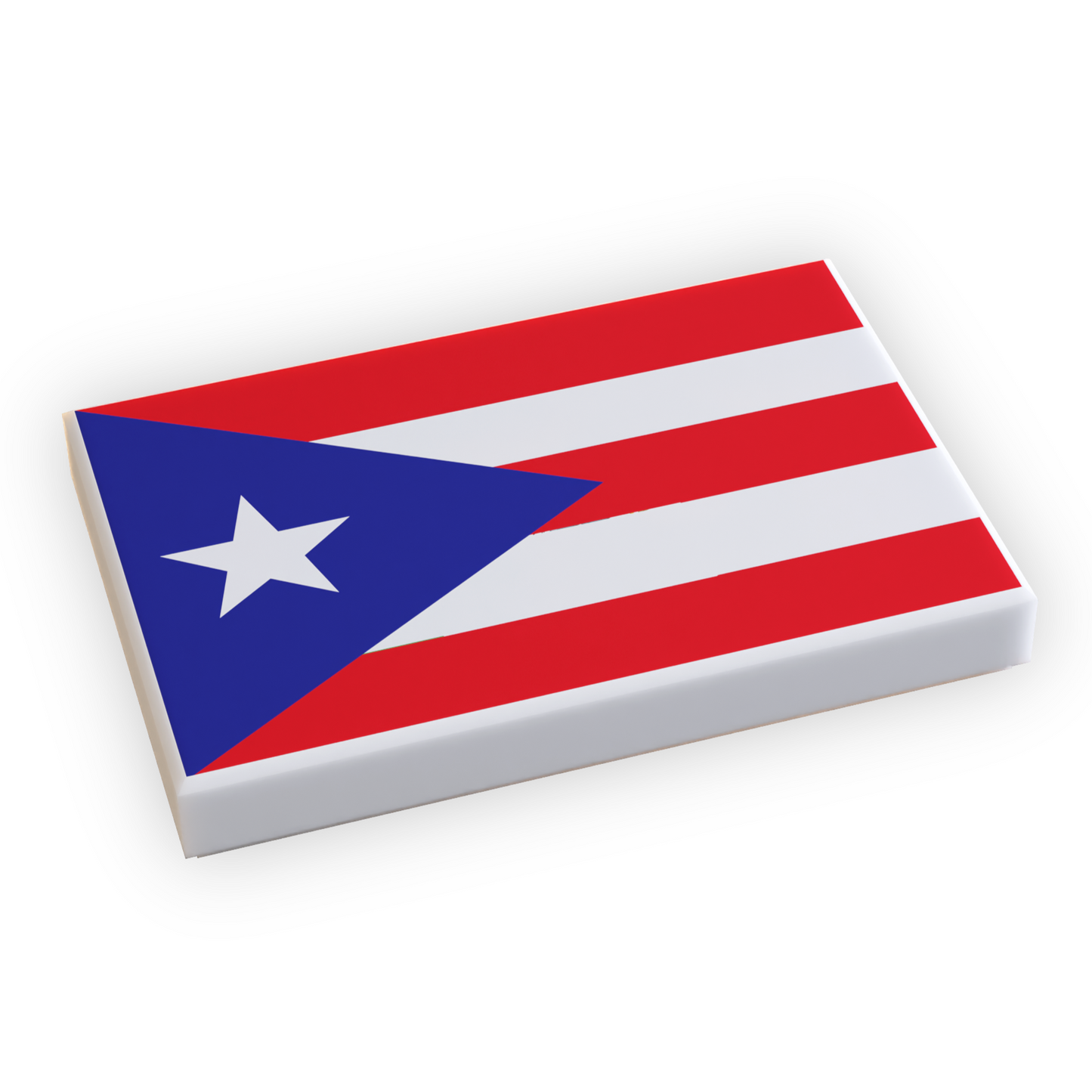 Puerto Rico Flag (2x3 Tile) made using LEGO part B3 Customs
