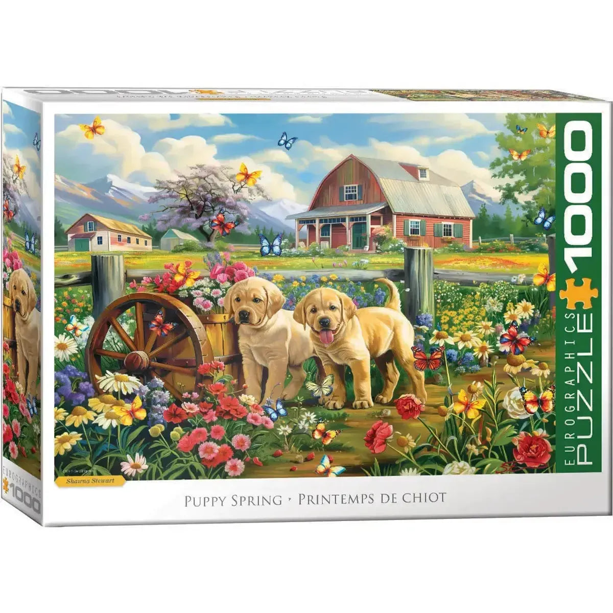 Puppy Spring 1000 Piece Jigsaw Puzzle Eurographics