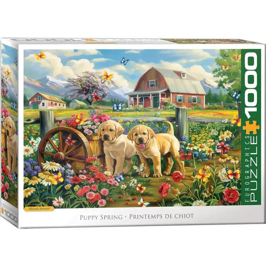 Puppy Spring 1000 Piece Jigsaw Puzzle Eurographics