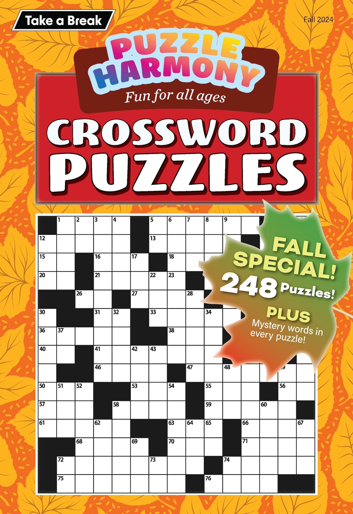 Puzzle Harmony - Crossword 244113 Fall Special!: 248 Puzzles, Plus Mystery Words In Every Puzzle, Fun For All Ages, Relax, Unwind, Unplug, De-Stress, Brain Challenges, Reduce Anxiety & Solve! Magazine Shop US
