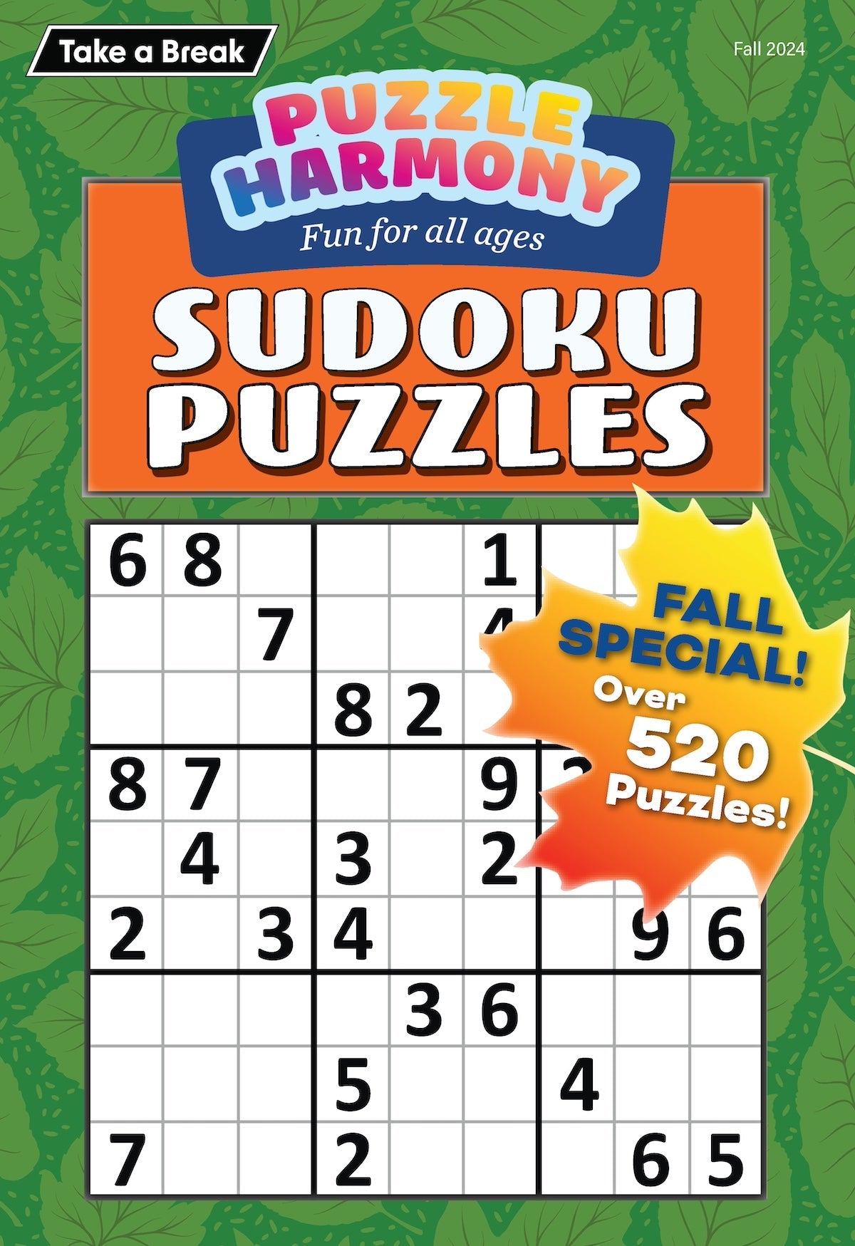 Puzzle Harmony - Sudoku 244113 Fall Special!: 520+ Puzzles, Fun For All Ages, Brain Challenges, Relax, Unwind, De-Stress, Mind-Boosting, Reduce Anxiety, Activity Book, Unplug, Recharge & Solve! Magazine Shop US