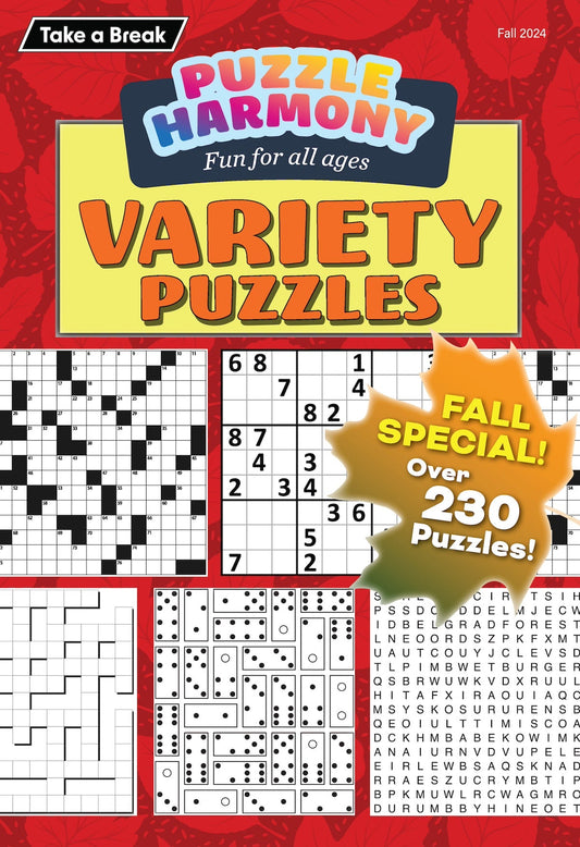 Puzzle Harmony - Variety Puzzles 244113 Fall Special!: 230+ Puzzles, Sudoku, Crossword, Dominoes, Word Search, Fun For All Ages, Brain Challenges, Relax, Unwind, Unplug, Recharge, De-Stress & More! Magazine Shop US