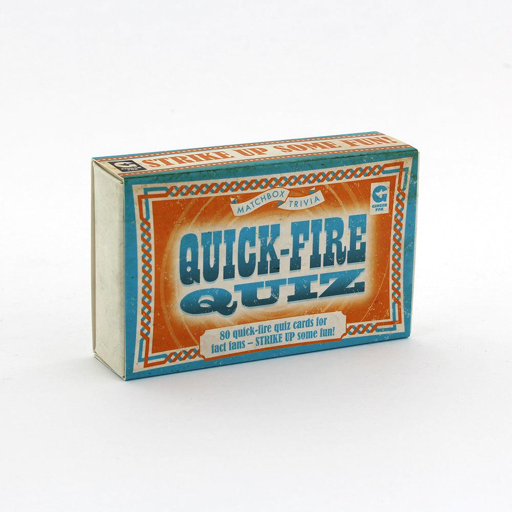 Quick Fire Quiz Matchbox Trivia Card Game Ginger Fox Puzzle Merchant