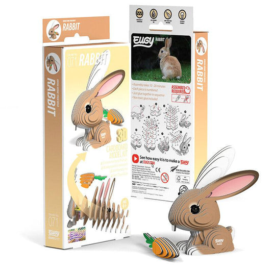 Rabbit 3D Cardboard Model Kit Eugy Puzzle Merchant