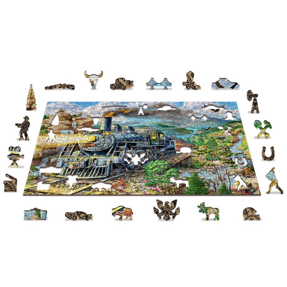 Railway 505 Piece Wood Jigsaw Puzzle Wooden City