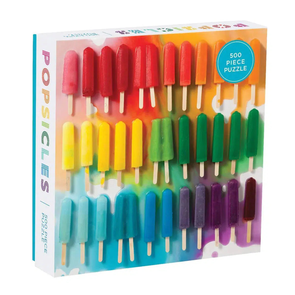 Rainbow Popsicles 500 Piece Jigsaw Puzzle Galison Puzzle Merchant