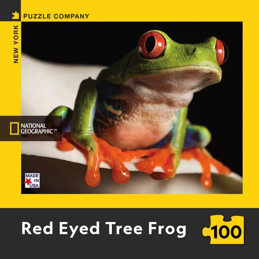 Red Eyed Tree Frog 100 Piece Mini Jigsaw Puzzle NYPC Puzzle Merchant