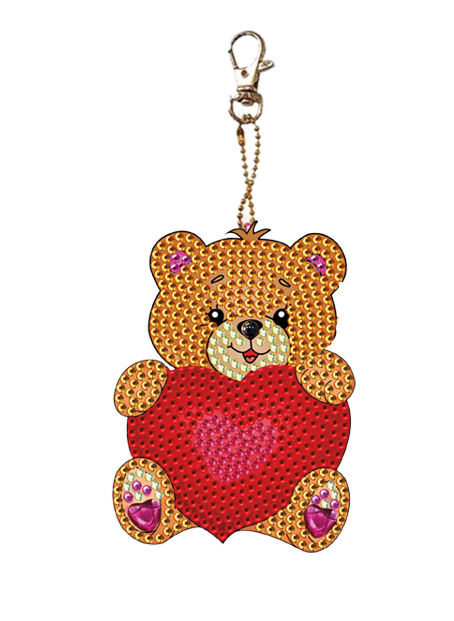 Diamond Art Caring Bear Keychain