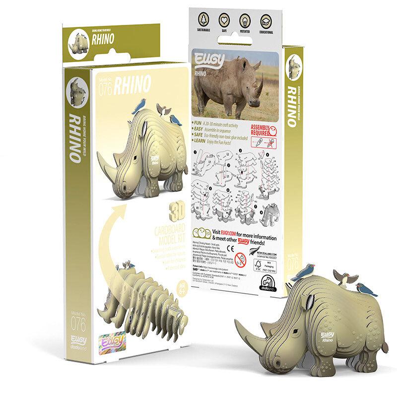 Rhino 3D Cardboard Model Kit Eugy Puzzle Merchant