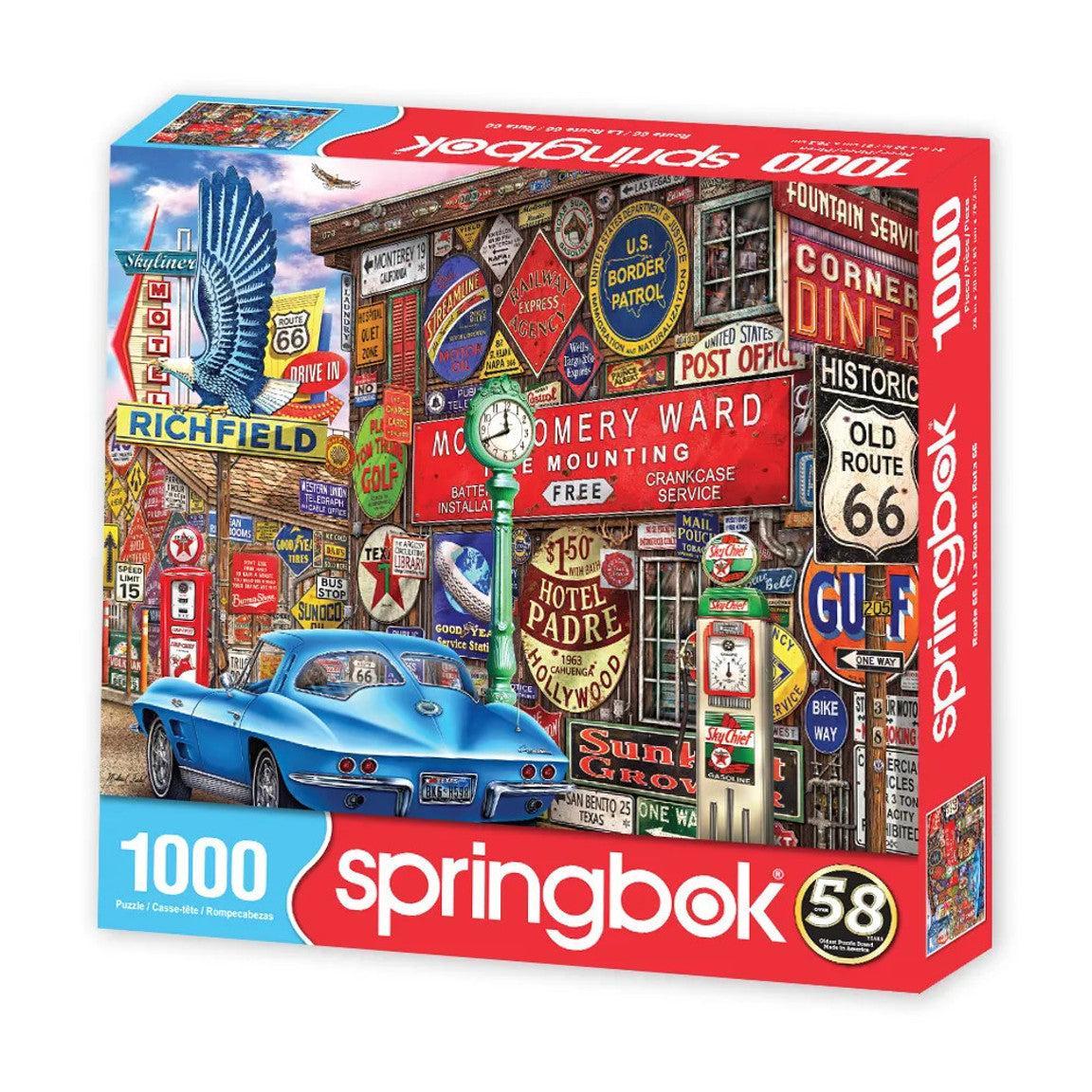 Route 66 1000 Piece Jigsaw Puzzle Springbok Puzzle Merchant
