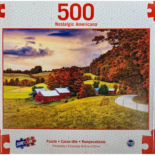Rural Farm in Autumn Americana 500 Piece Jigsaw Puzzle Sure Lox