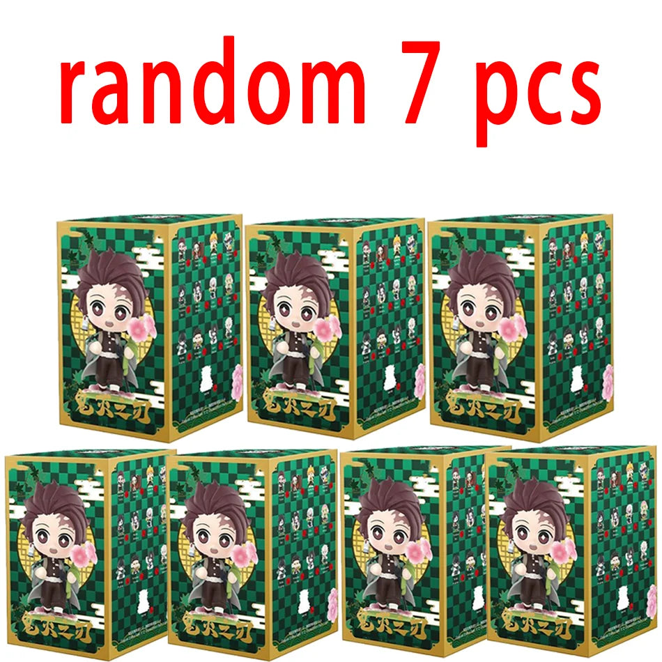 Demon Slayer Blind Box: 12pcs Tanjiro Nezuko Anime Figures random 7 pcs Infinite Visibility