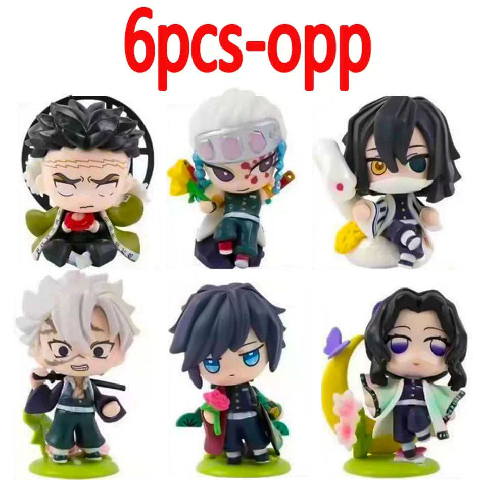 Demon Slayer Blind Box: 12pcs Tanjiro Nezuko Anime Figures 6 pcs with OPP-1 Infinite Visibility